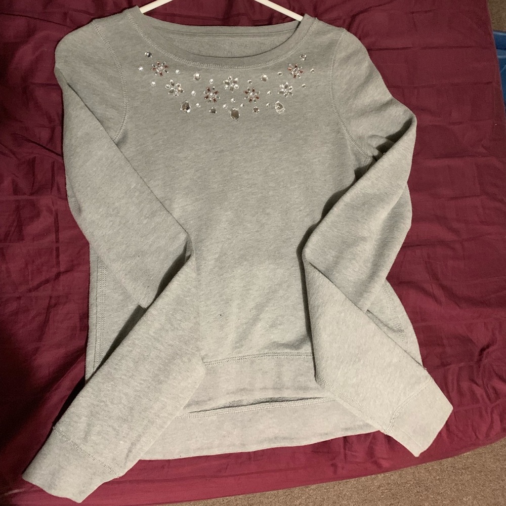 Hollister bedazzled crew neck